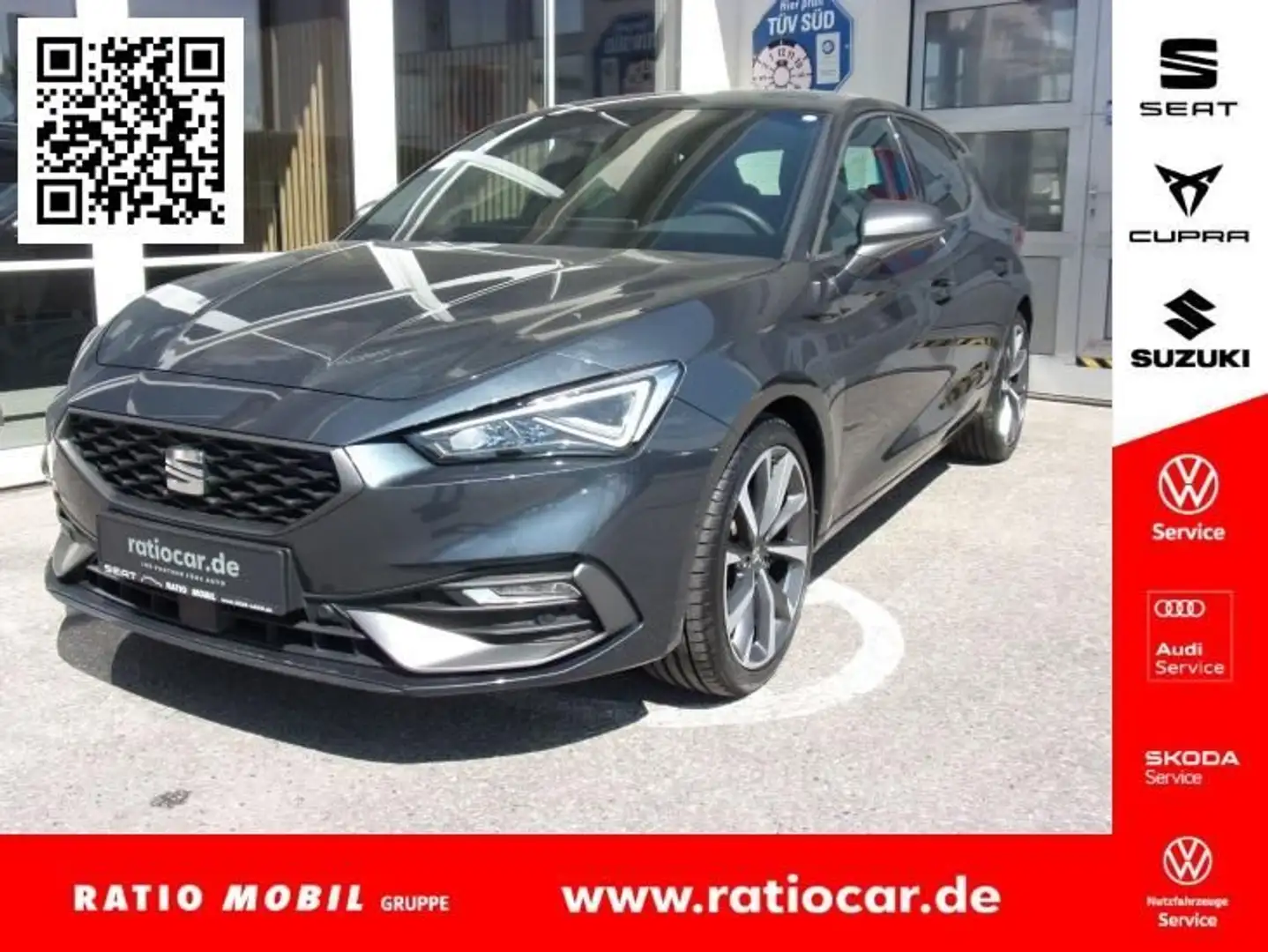SEAT Leon LEON FR 1.5 ETSI DSG NAVI SITZHEIZ. EINPARKH. Grijs - 1
