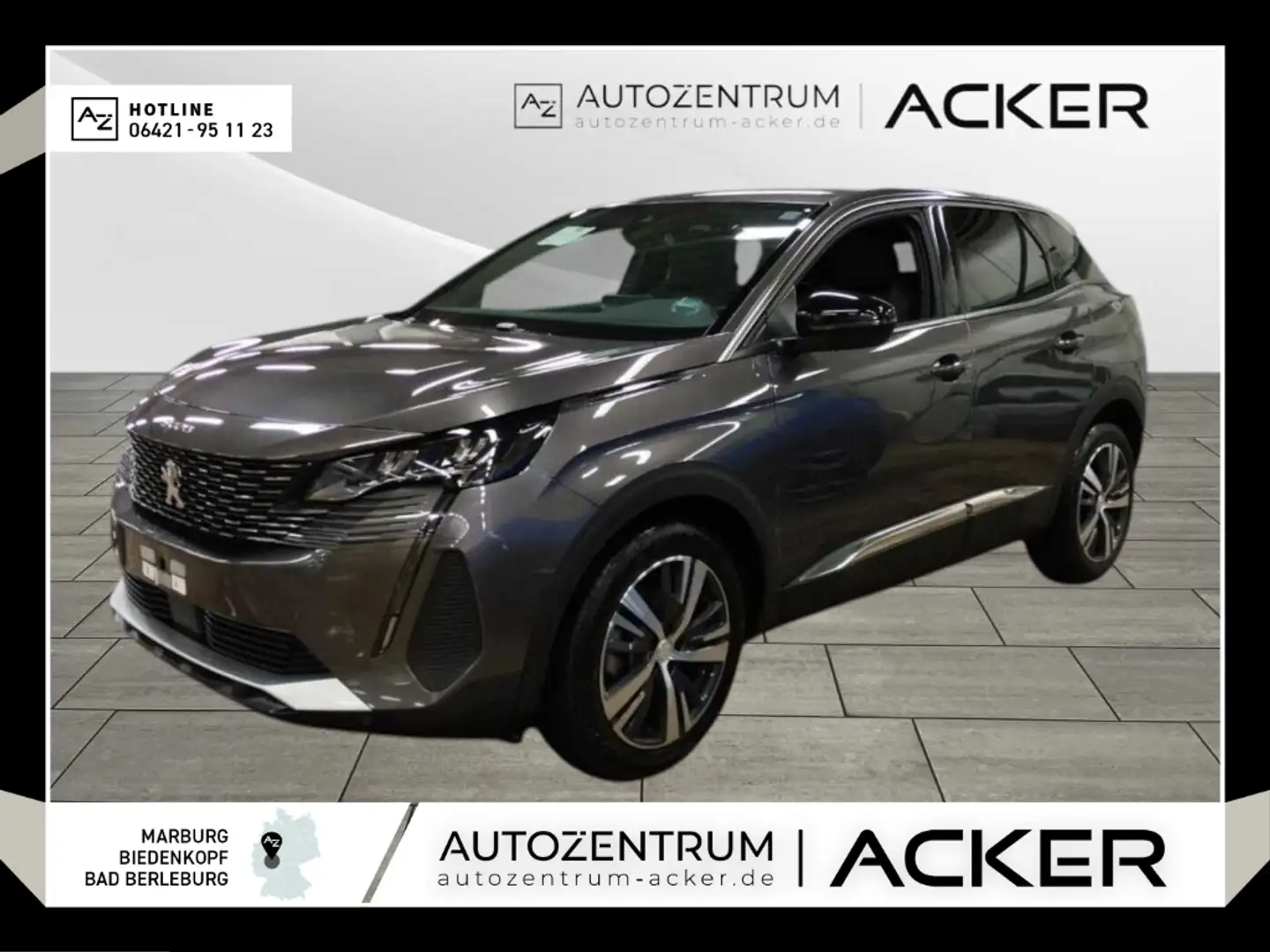 Peugeot 3008 1.2 Hybrid145 Allure Pack AT6 LED RFK -47%* Gris - 1