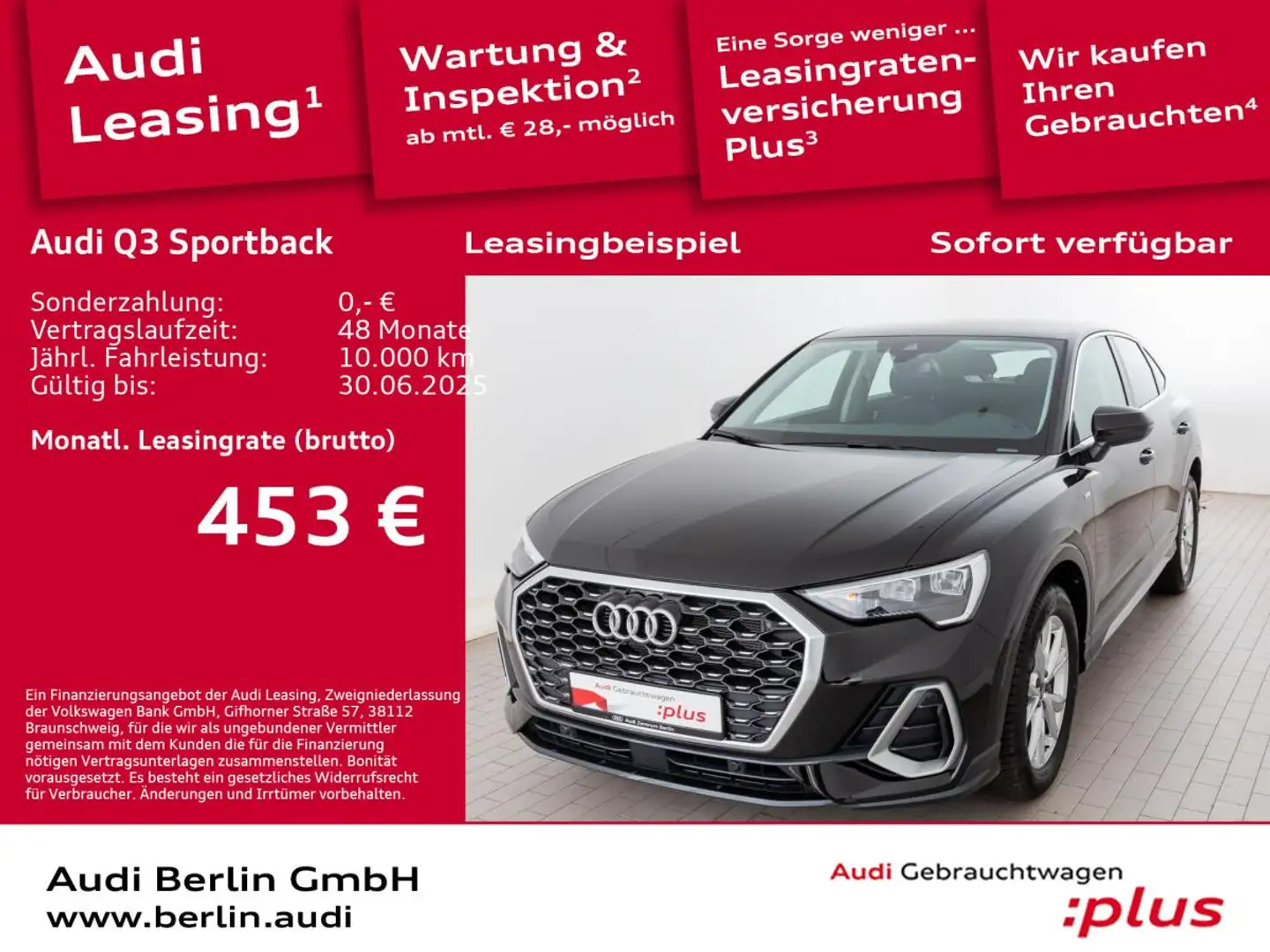 Audi Q3 S line 35 TFSI S tr. RFK NAVI LED Schwarz - 1