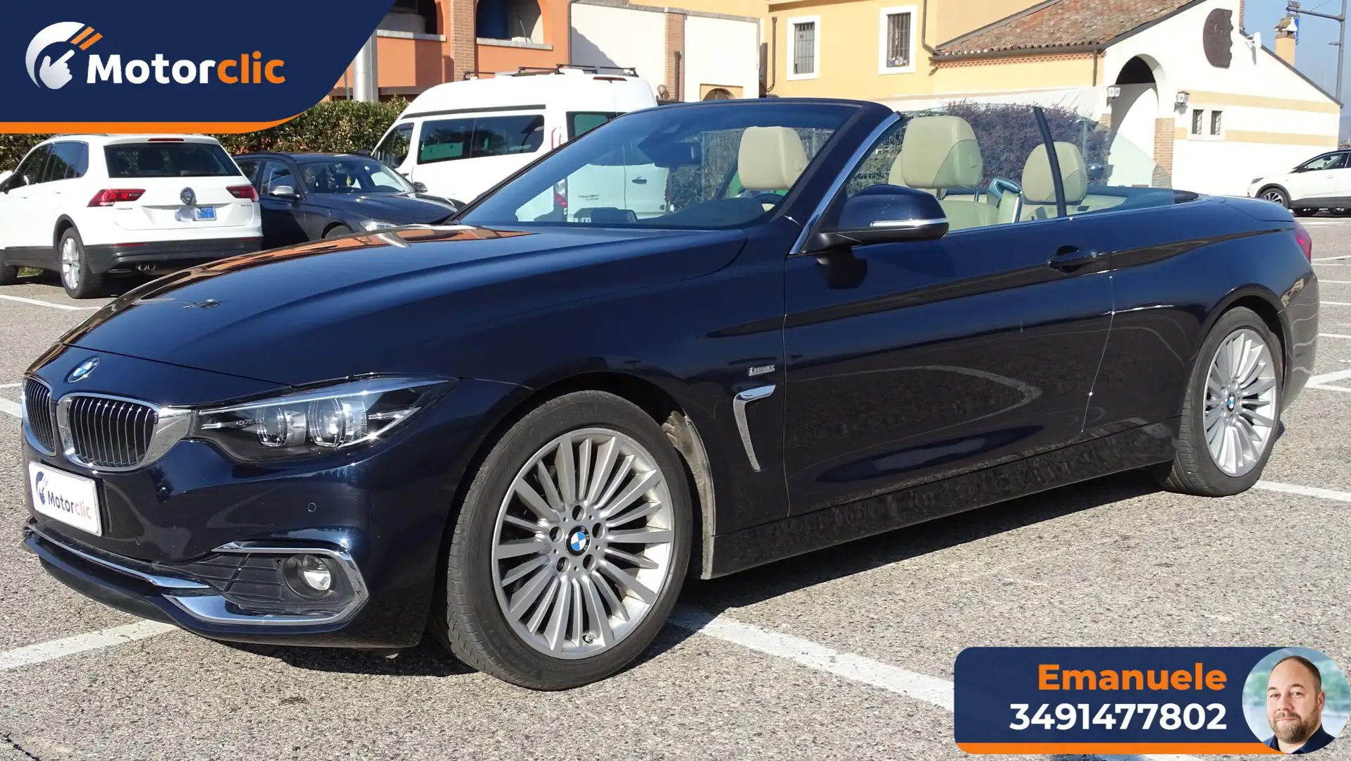 BMW 420 d Cabrio Luxury Albastru - 2