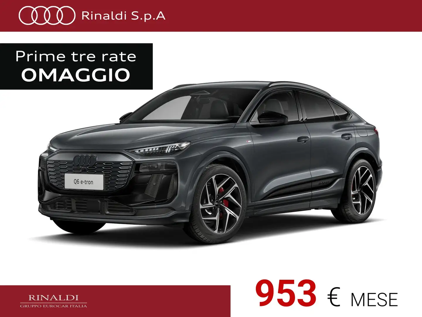 Audi Q6 sportback e-tron s line edition quattro 387cv Grigio - 1
