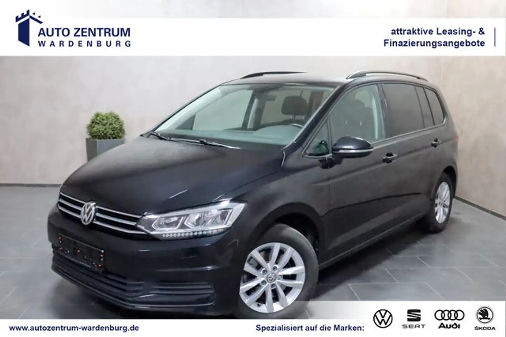 Volkswagen Touran Comfortline BMT 7-Sitzer LED ACC NAVI PDC Noir - 1