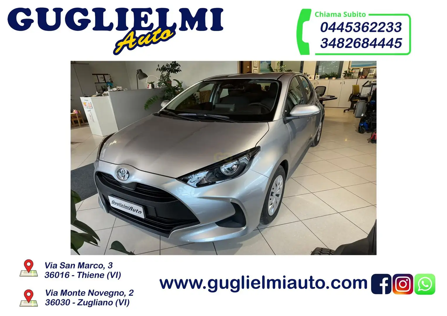 Toyota Yaris Yaris 1.5 Hybrid 5 porte Active Argento - 1