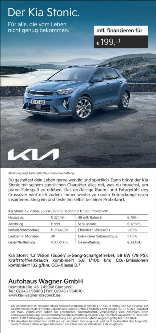 Kia Stonic 1.2 Vision (YB/YB-KMD) Wit - 1