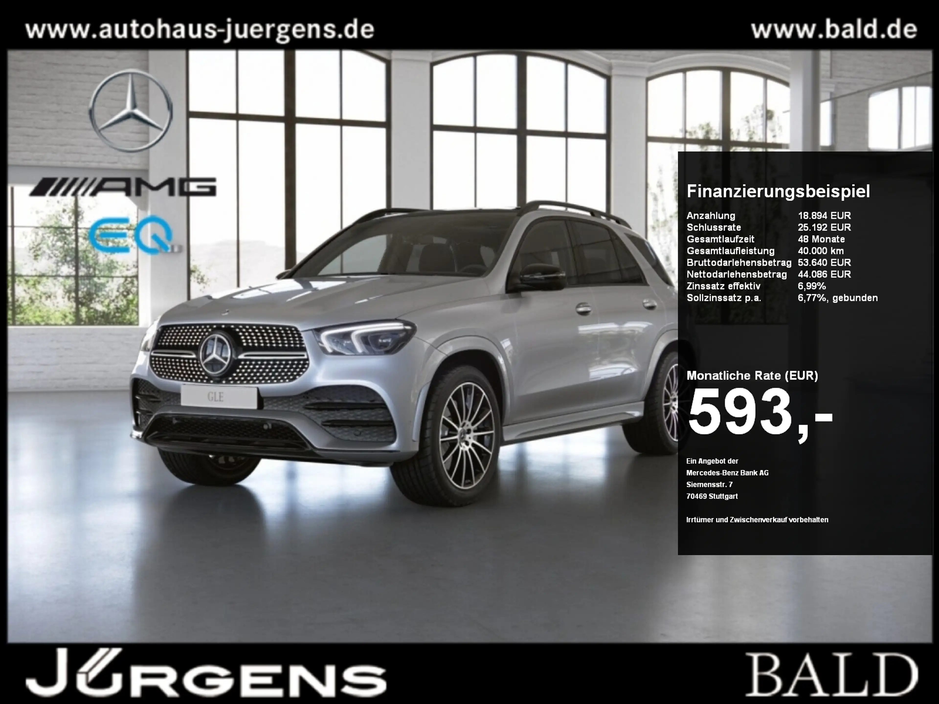 Mercedes-Benz GLE 400 d 4MATIC AMG-Sport+Burm+Pano+Distr+MLB