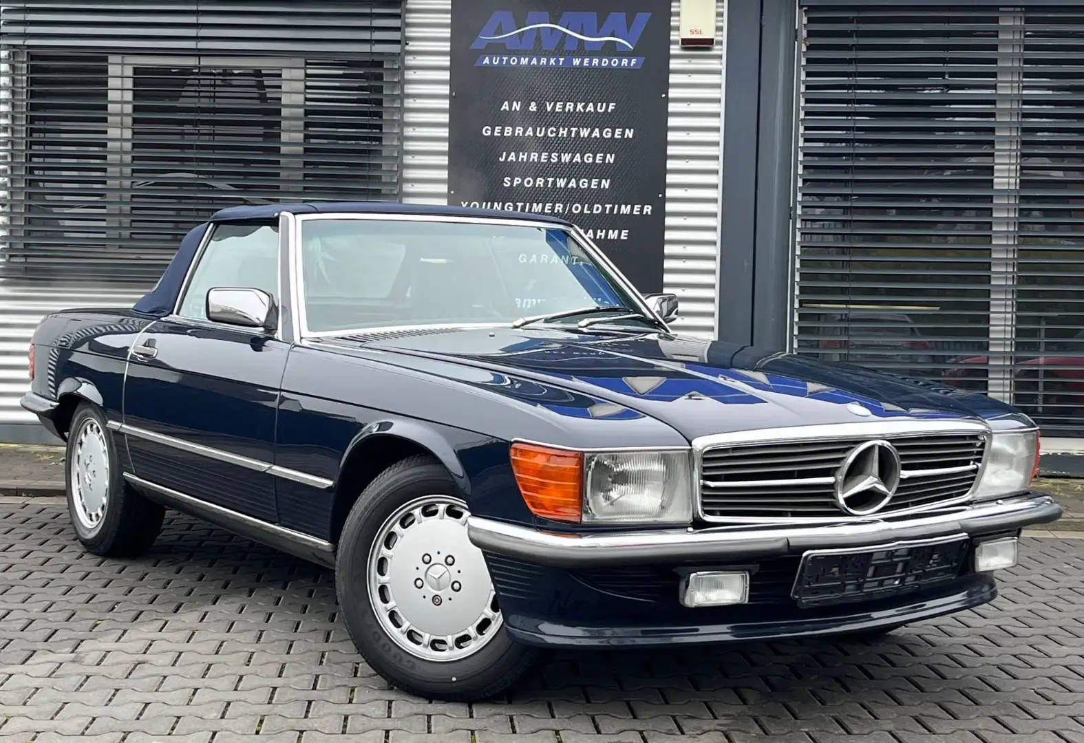 Mercedes-Benz SL 500 Cabrio R107*LEDER*4-Sitzer*Klima*Sitzheiz Modrá - 1