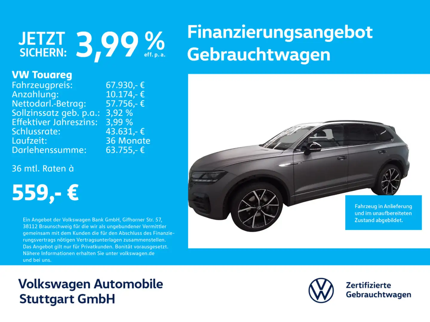 Volkswagen Touareg 3.0 TDI V6 R-Line Navi AHK Kamera Grau - 1