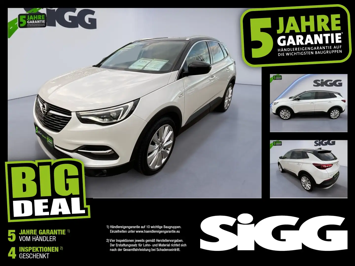 Opel Grandland 1.5 D Ultimate 2xKlima 360 Akustikglas Weiß - 1