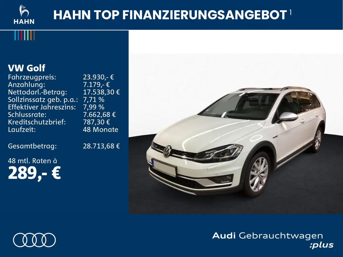 Volkswagen Golf Variant VII Alltrack 2.0 TDI 4Motion AHK Vi Weiß - 2
