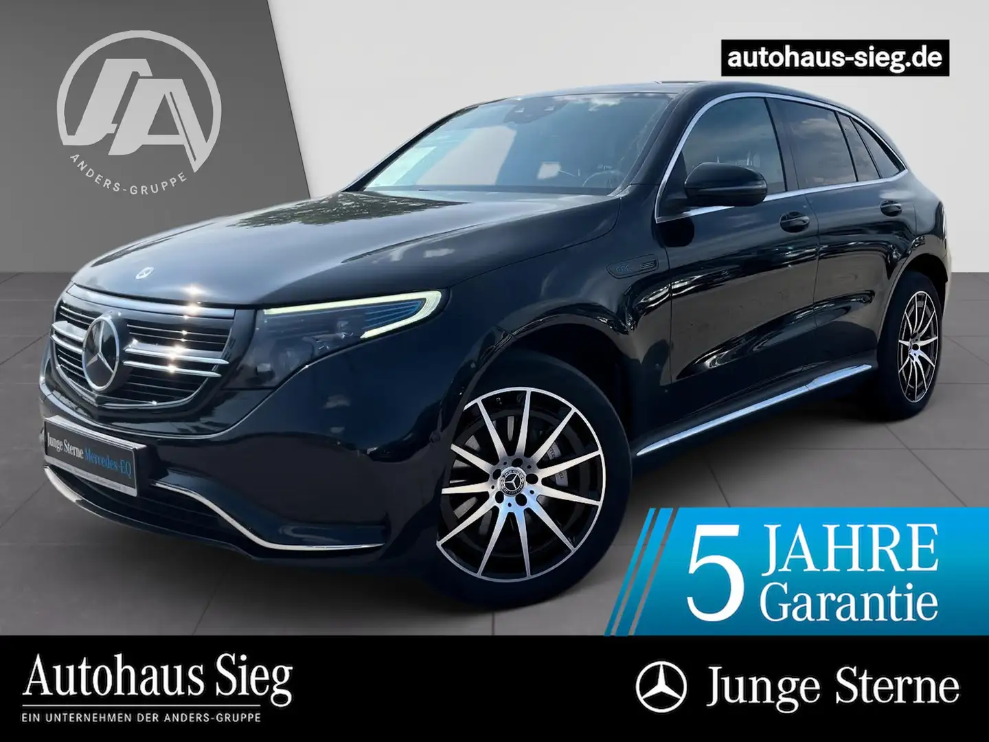 Mercedes-Benz EQC 400 AMG 4M AMG+MBUX+Distr+Key+Kam+Sitzklima Noir - 1