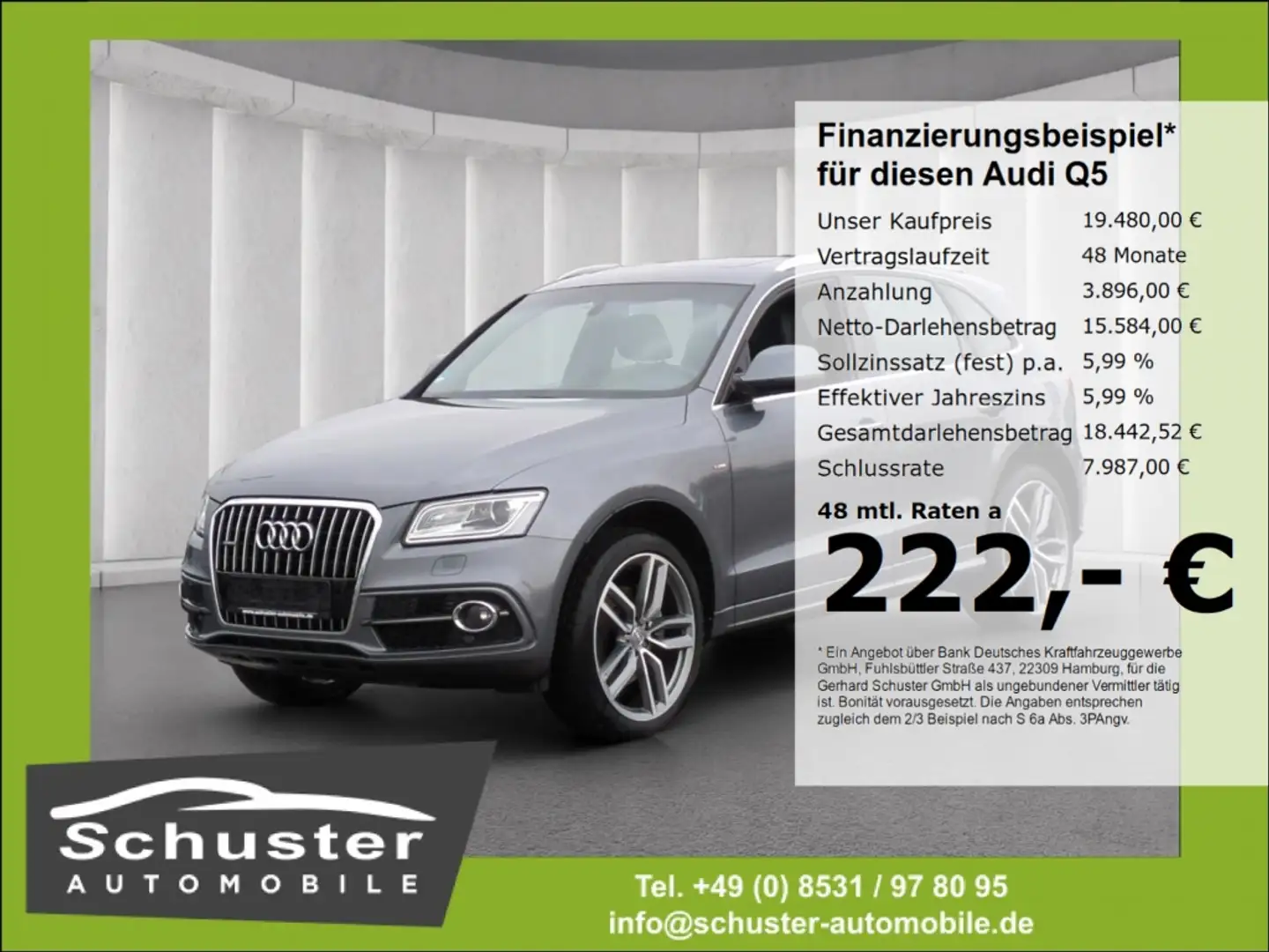 Audi Q5 S-LINE quattro 3.0TDI*Tiptr ACC Leder B&O 21* Grau - 1