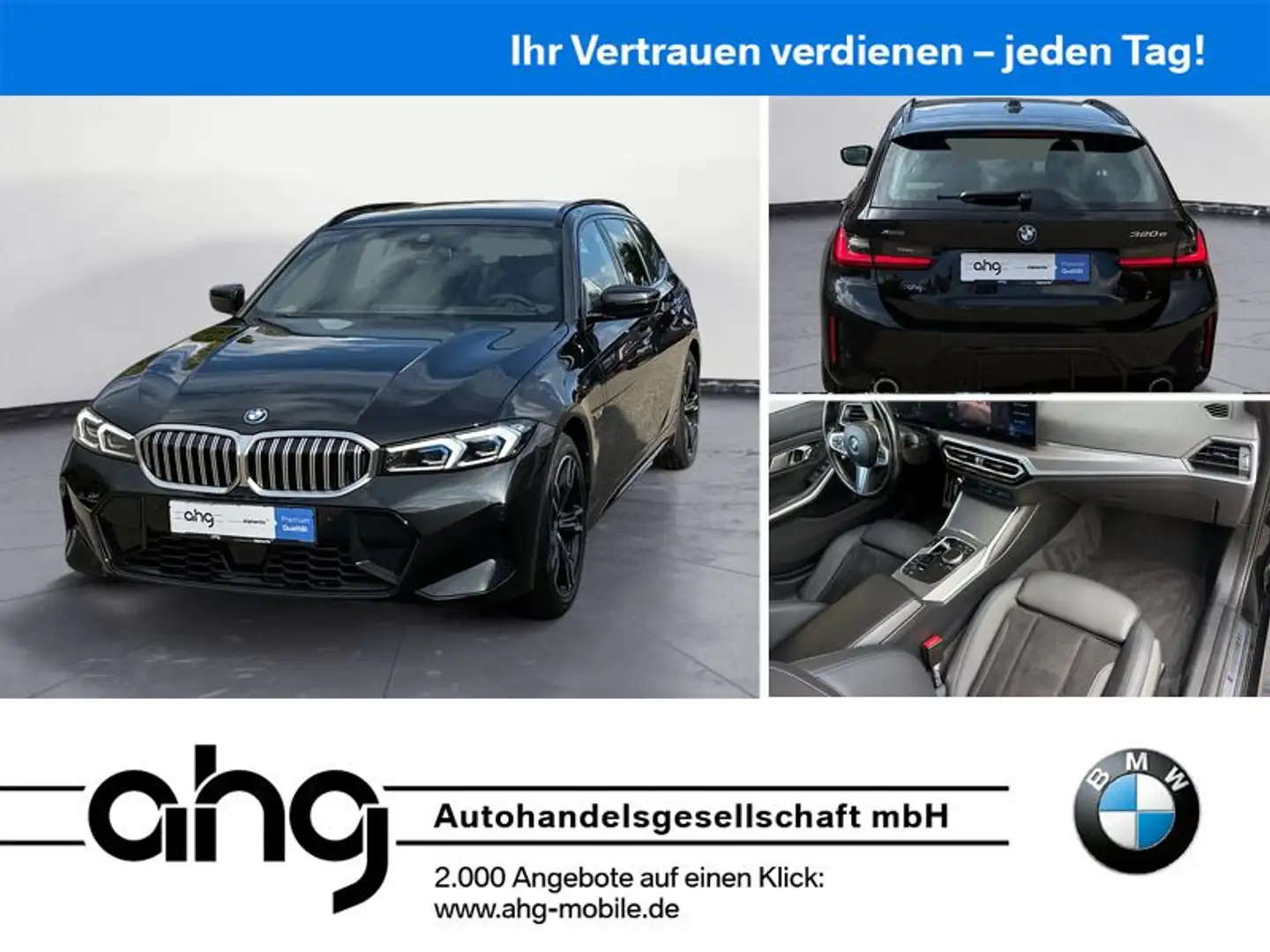 BMW 320 e xDrive Touring M Sport Navi Klima PDC Kamer Noir - 1