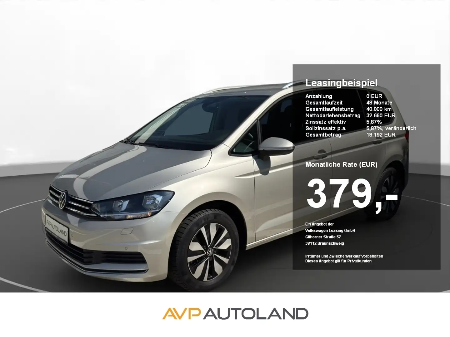 Volkswagen Touran 2.0 TDI MOVE | STANDH. | AHK | ACC | Silber - 1
