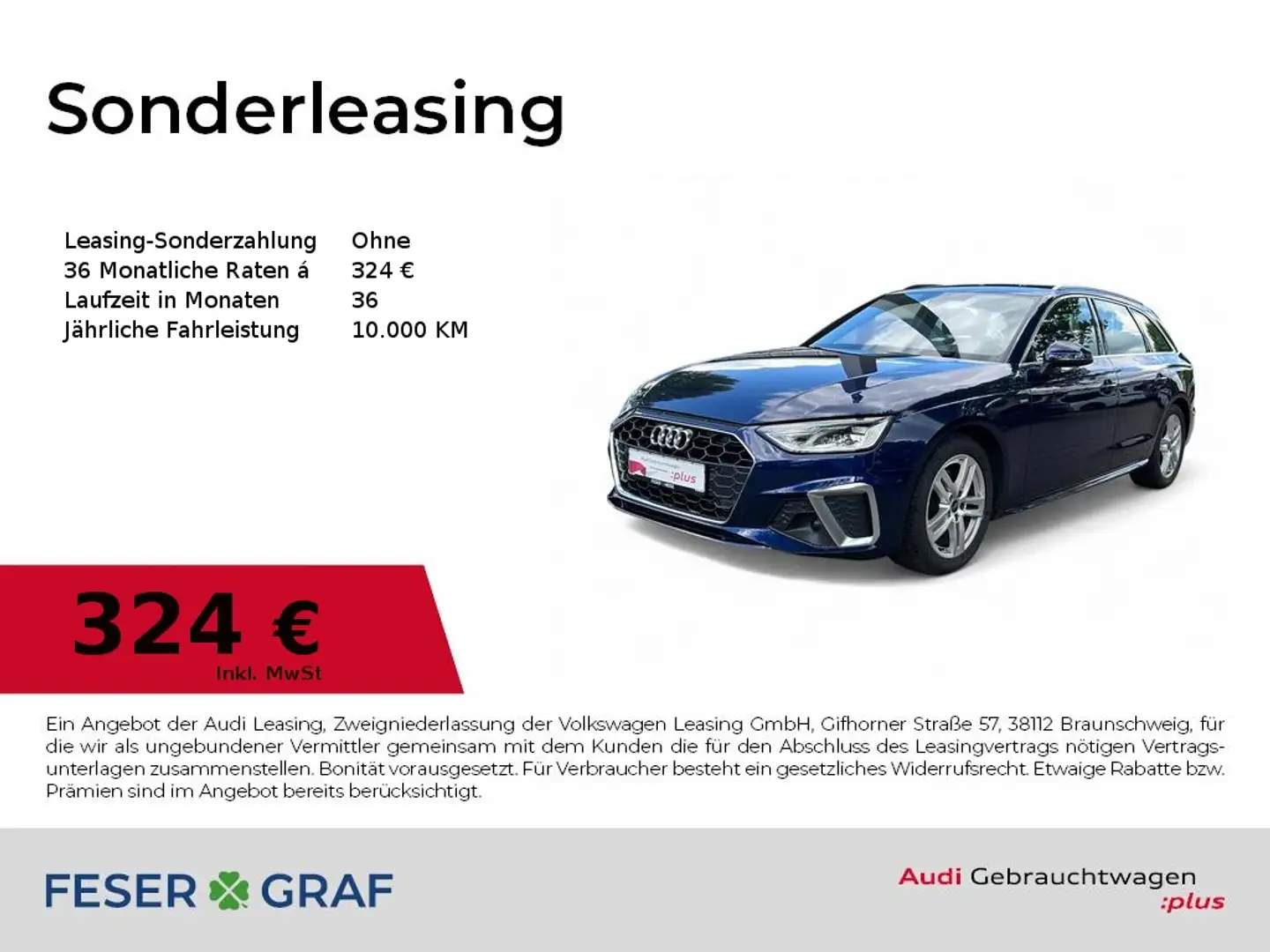 Audi A4 Avant S line 35 TFSI S tronic LED/Kamera/SHZ/ACC/N Blau - 1