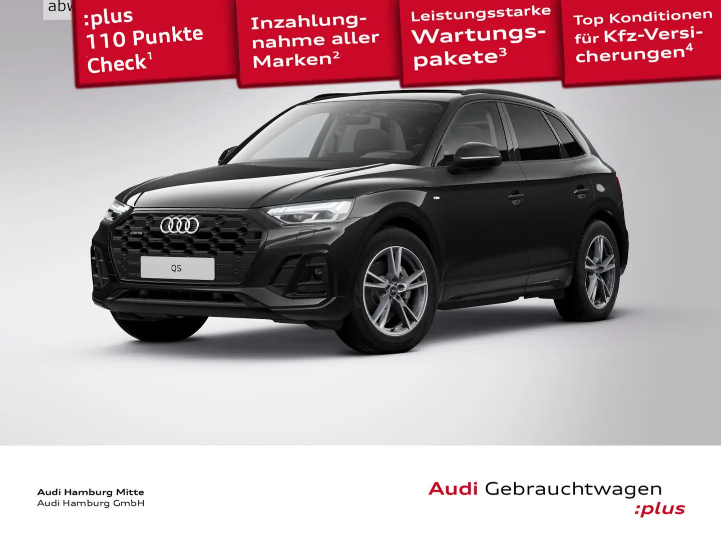 Audi Q5 40 TDI S line quattro S tronic Standhzg Pano Schwarz - 1
