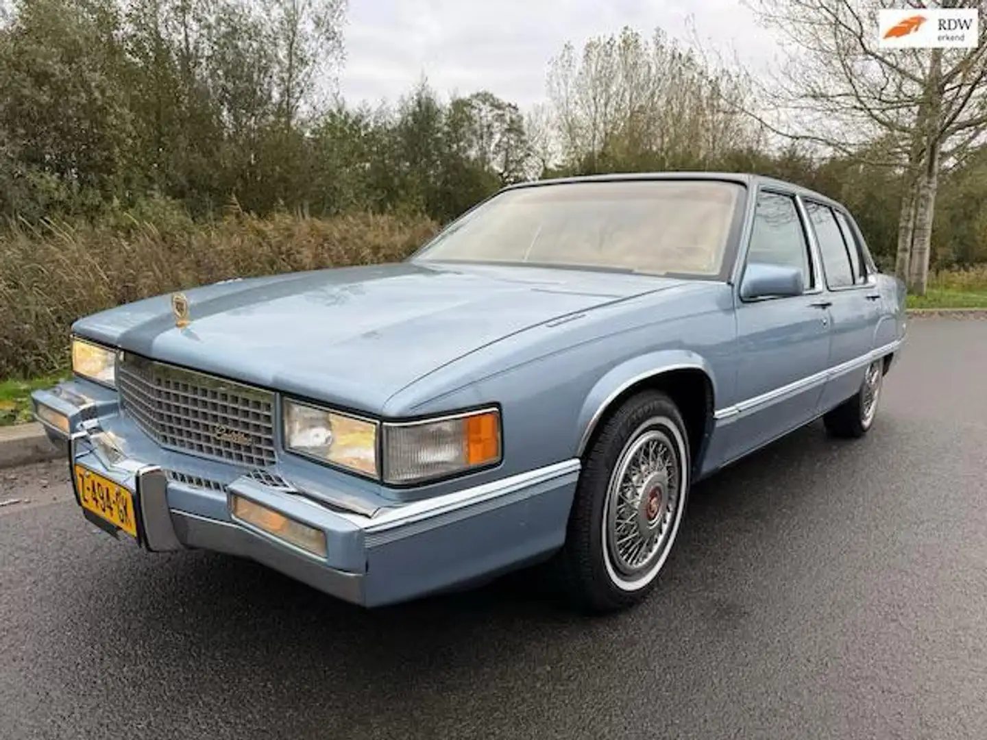 Cadillac Fleetwood 4.5 V8 Brougham Aut, Leder, Schuifdak, 27.000 mile Azul - 1