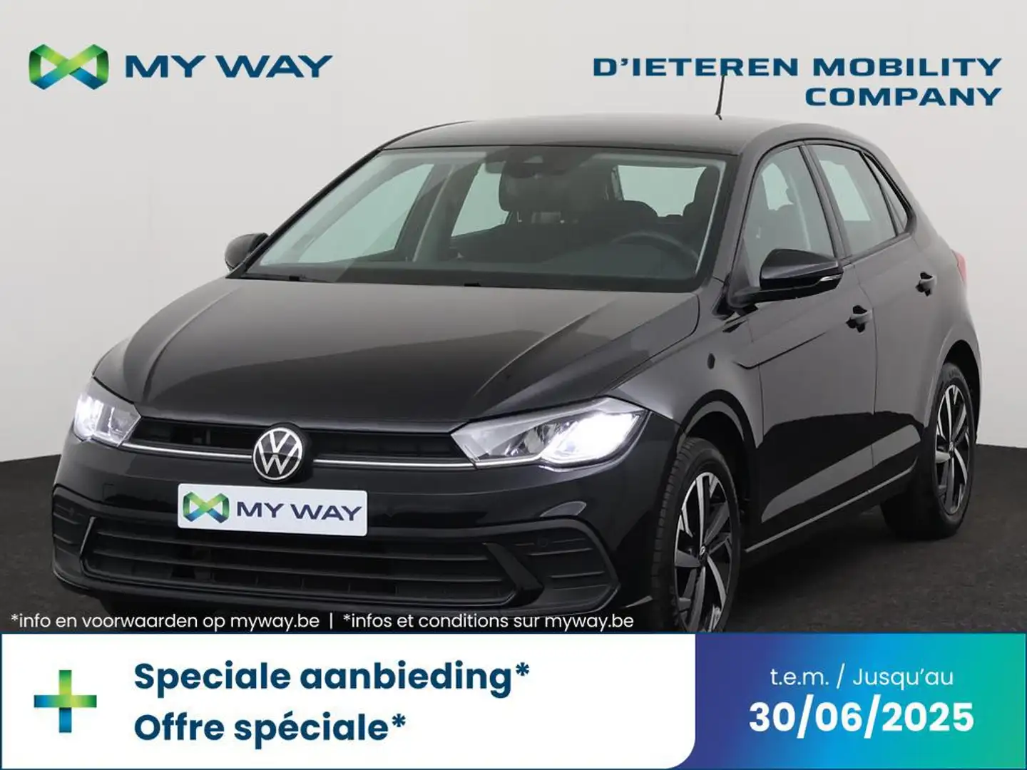 Volkswagen Polo LIFE 1.0 TSI 95 PK DSG-7 / Camera / Cruise Control Czarny - 1