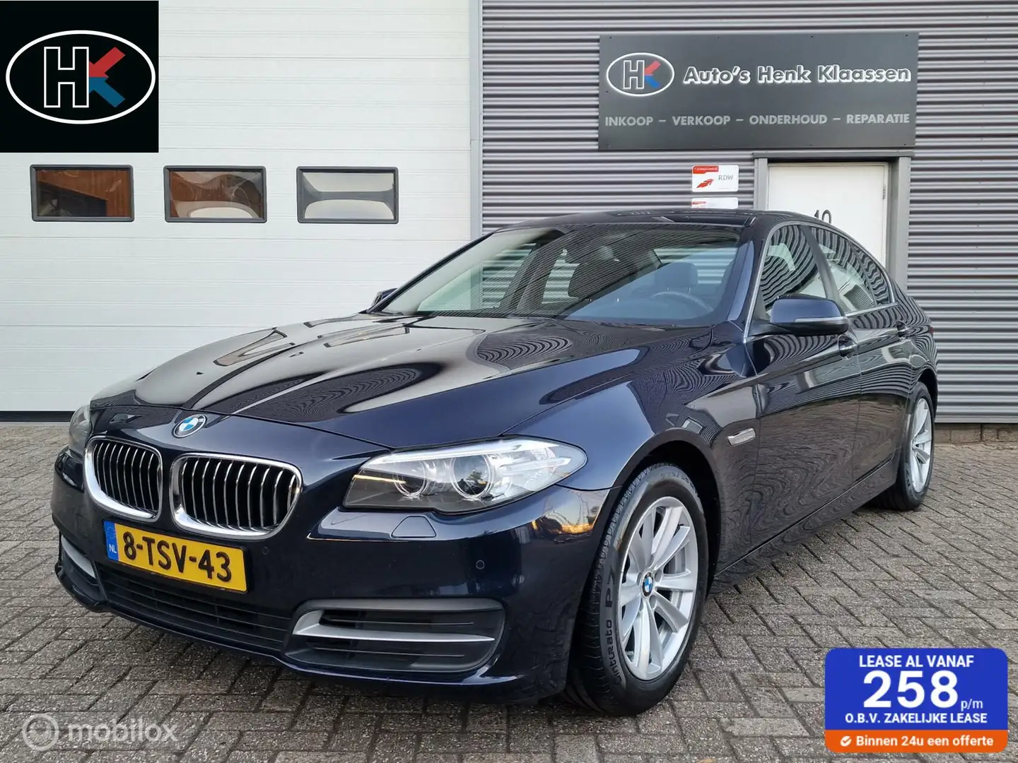 BMW 520 5-serie 520i Aut.-8 High Executive Multi-EL.stoele Bleu - 1
