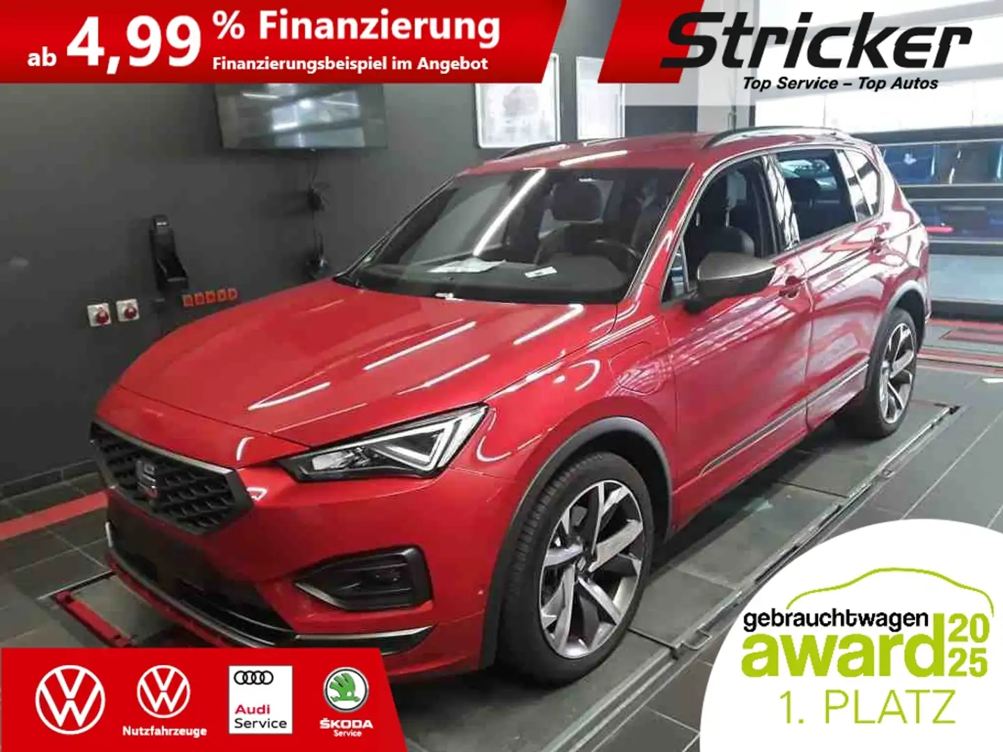 SEAT Tarraco FR 1.4TSI e-Hybrid 344,-ohne Anzahlung Navi ACC K Rot - 1