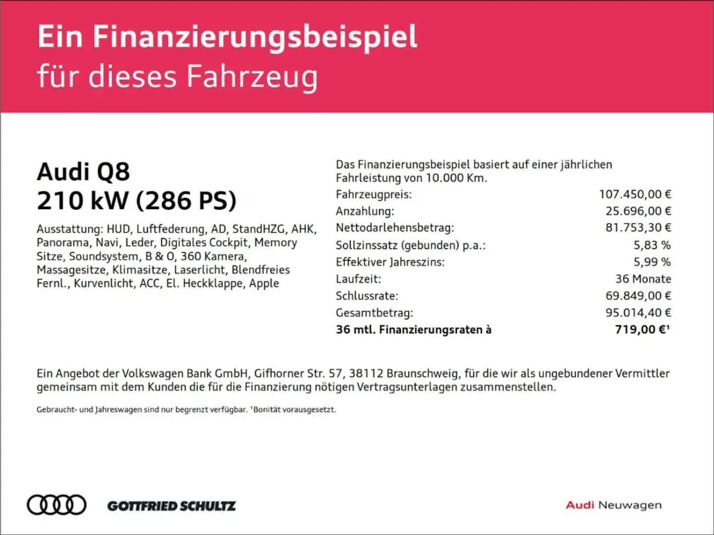 Audi Q8 50 TDI quattroHUD Luftfederung AD StandHZG AHK Pan Schwarz - 2