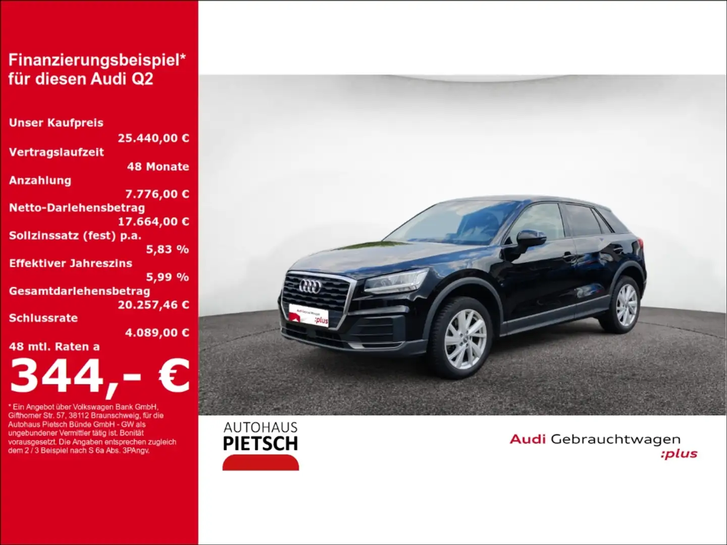 Audi Q2 40 TFSI qauttro LED NAVI ACC PDC Schwarz - 1