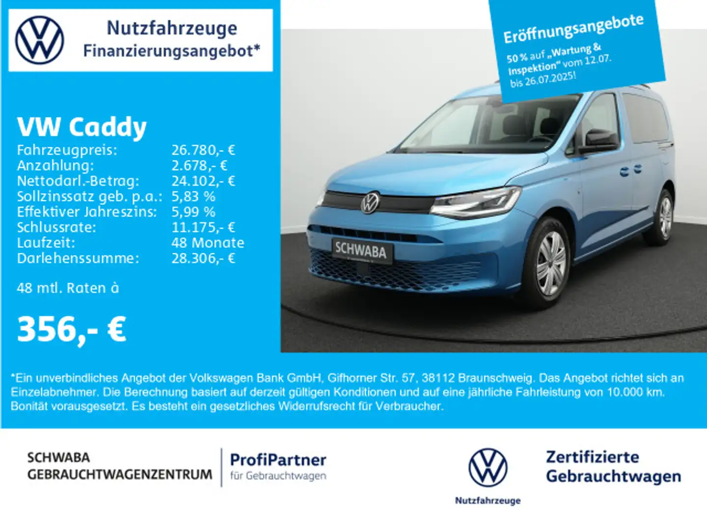 Volkswagen Caddy 1.5 TSI DSG *LED*NAV*APP*AHK*ACC*LANE*PDC* Blue - 1