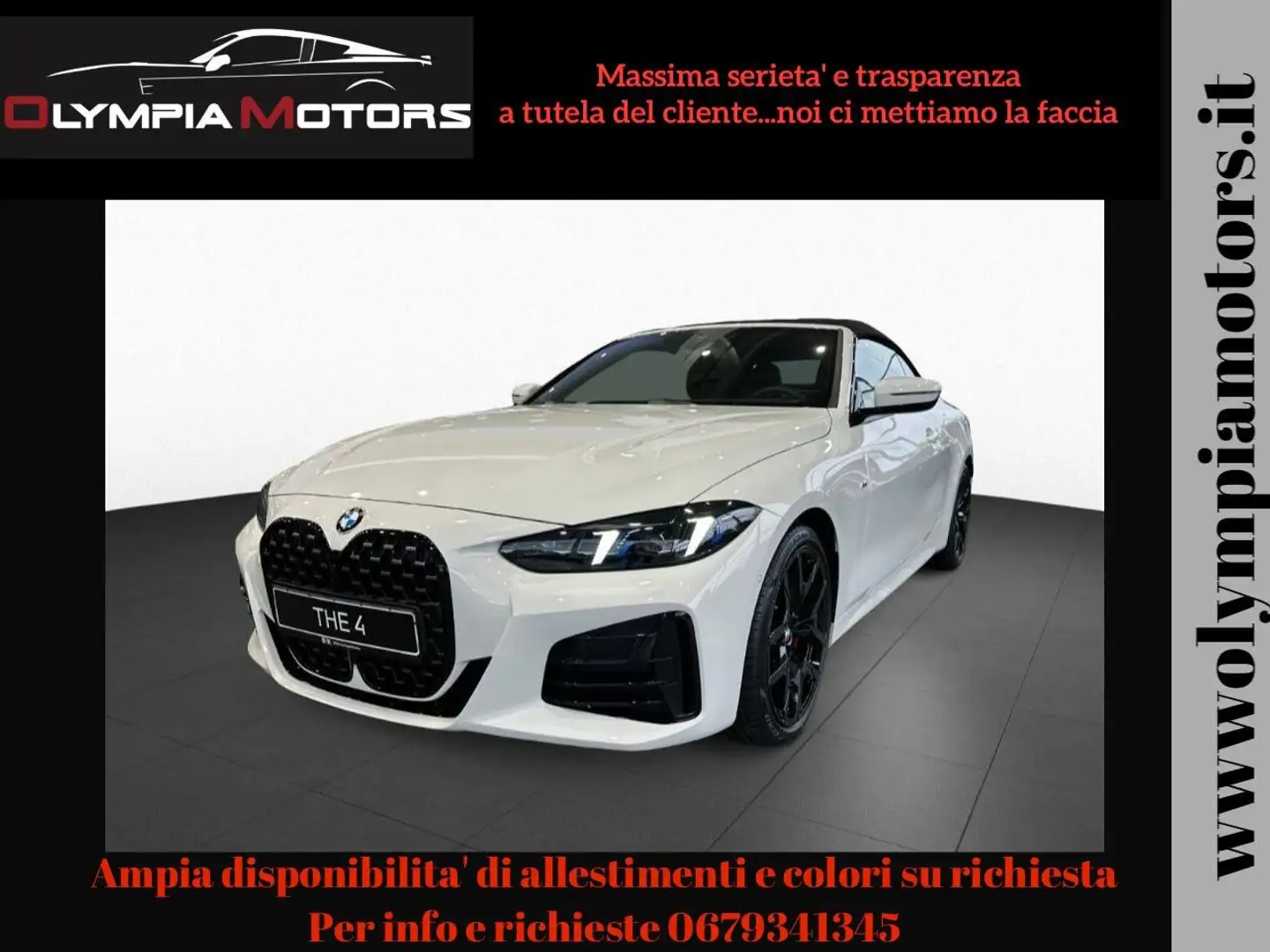 BMW 420 I CABRIO M SPORT PRO CURVED DISPLAY LED KAMERA 19 Bianco - 1