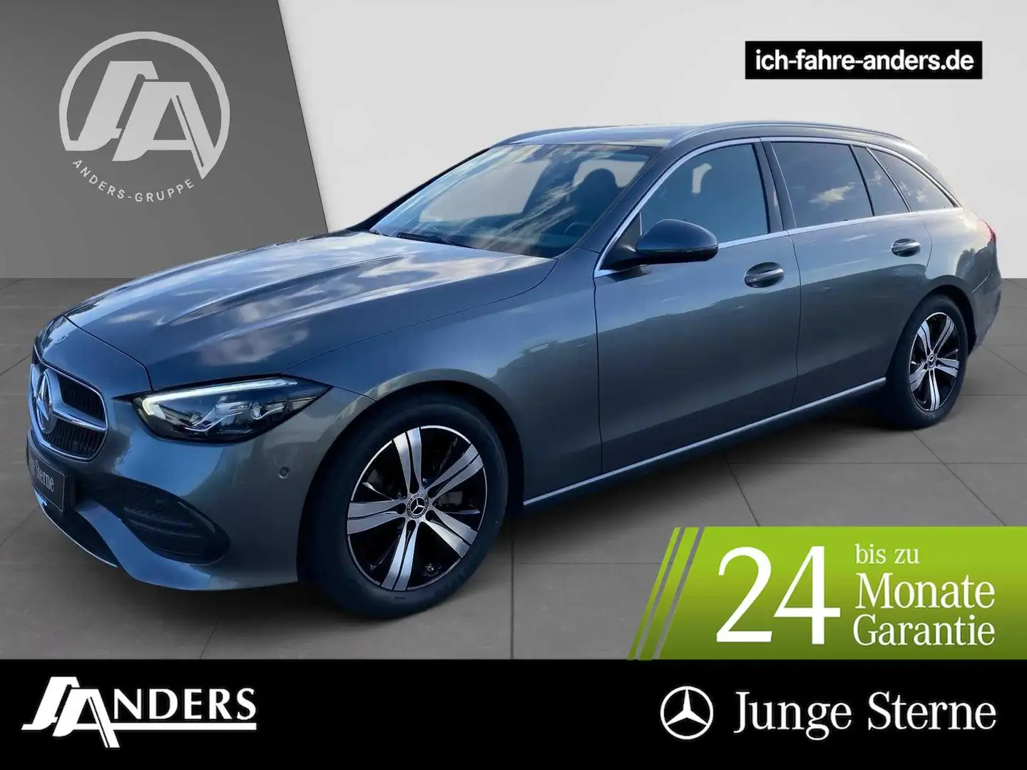 Mercedes-Benz C 220 d T Avantgarde+MBUX+SHZ+LED+Kam+AHK+EASY-P Grau - 1