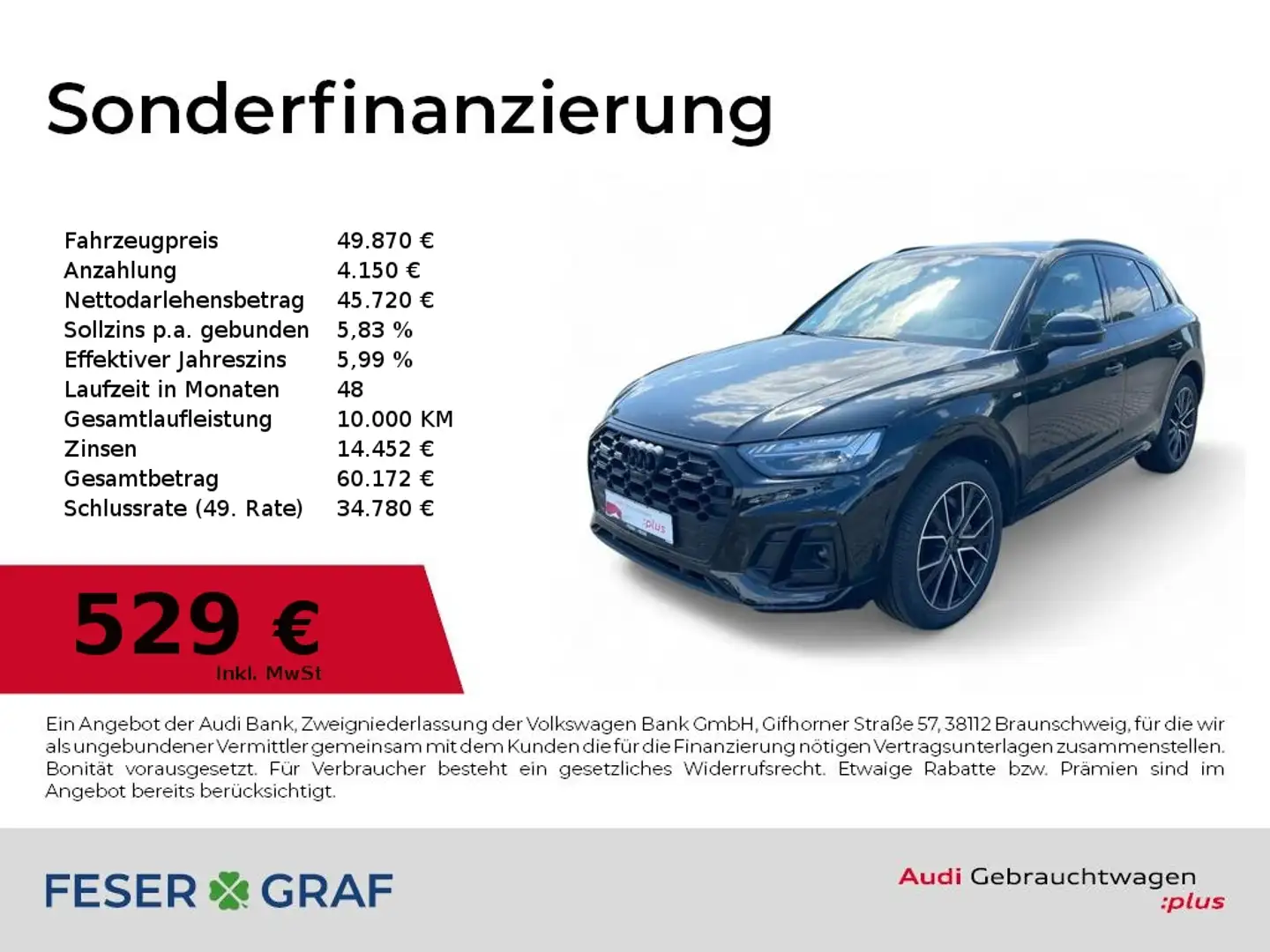 Audi Q5 40 TDI quattro S tronic S line Matrix-LED/Navi+/36 Negro - 1