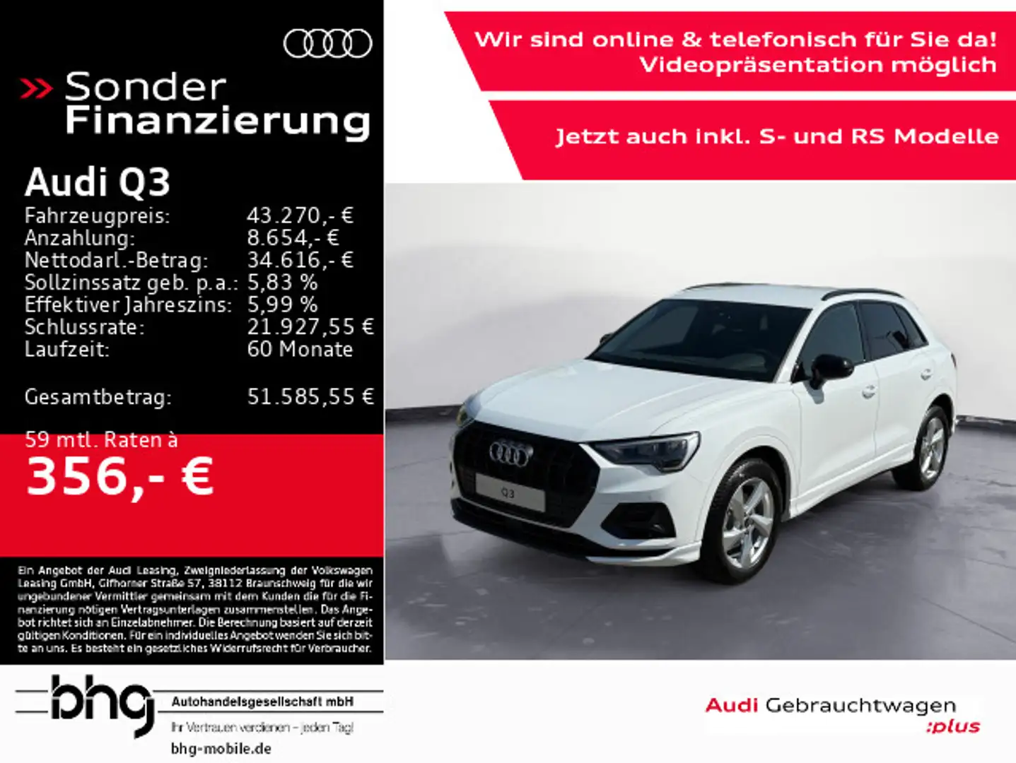 Audi Q3 advanced 35 TFSI 110(150) kW(PS) S tronic Weiß - 1
