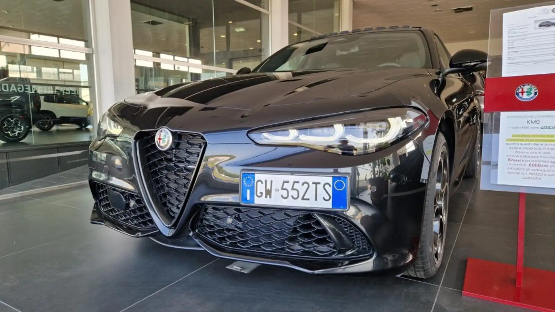 Alfa Romeo Giulia 2.0 Turbo 280 CV AT8 AWD Q4 Veloce + Tetto apribil Nero - 1