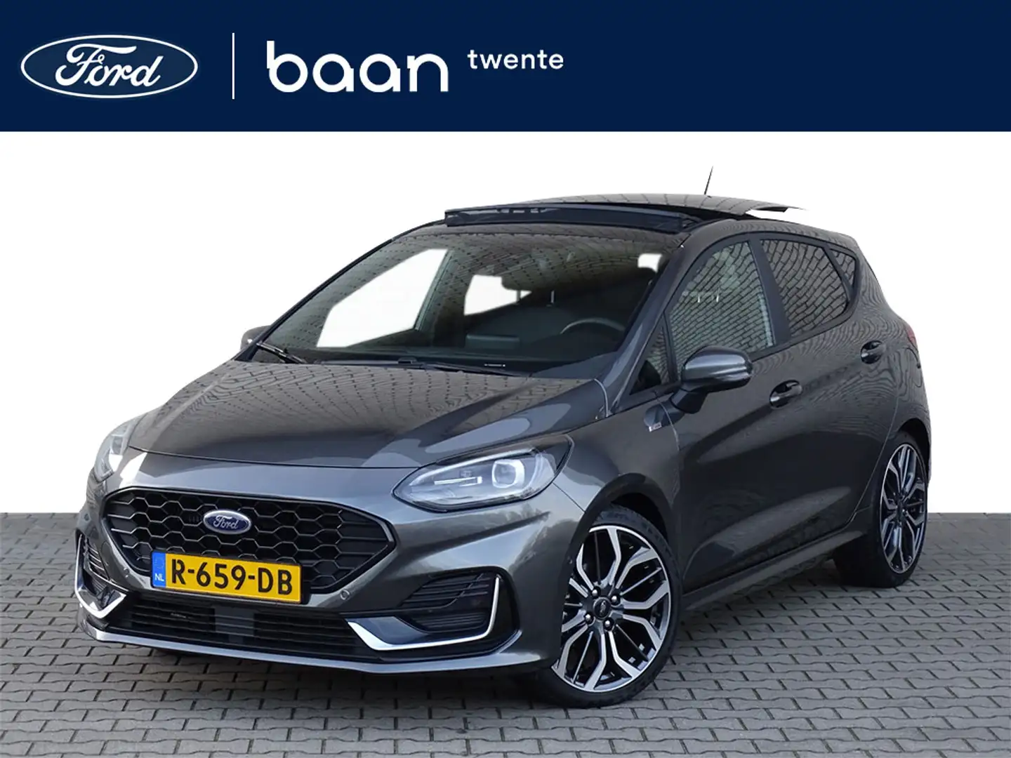 Ford Fiesta 1.0 Turbo 125pk Mild Hybride ST-Line Vignale Autom Gris - 1