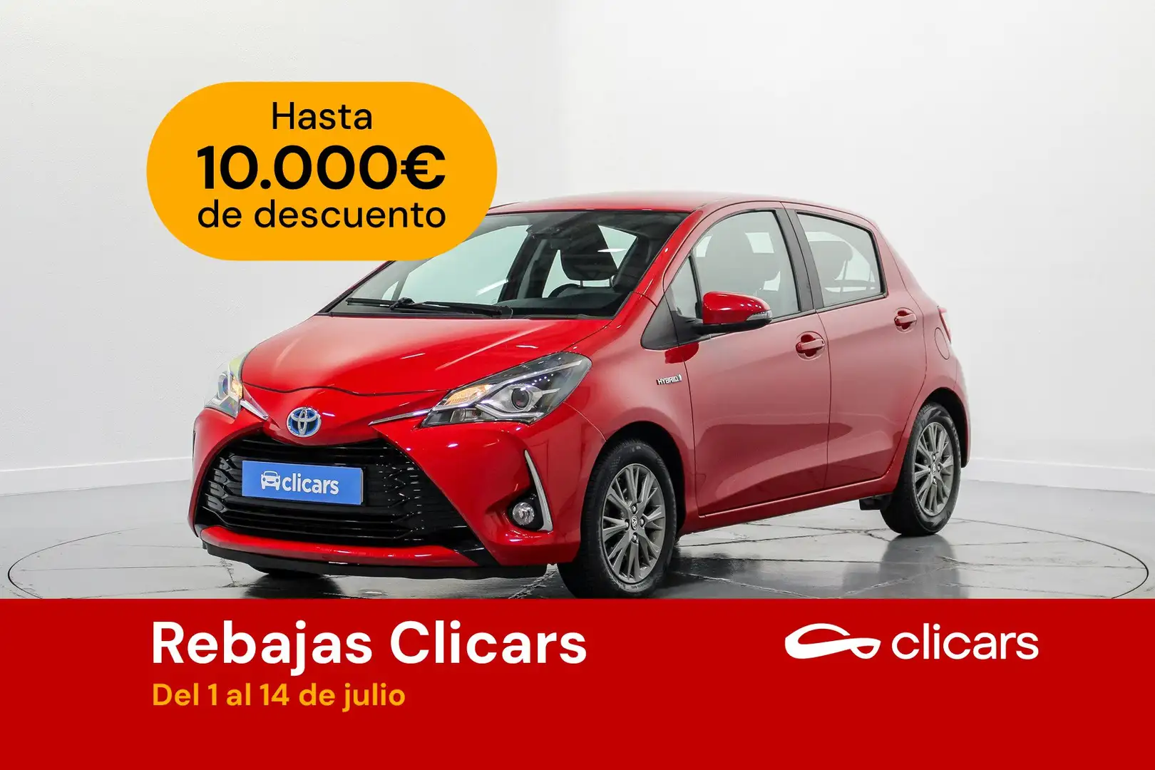 Toyota Yaris 100H 1.5 Active Rojo - 1