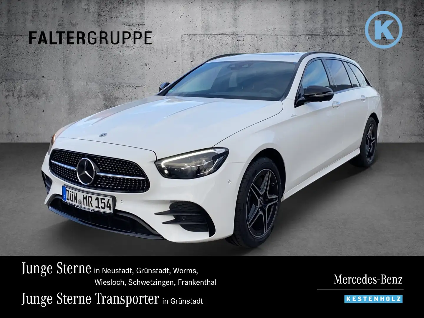 Mercedes-Benz E 300 E 300 d 4M T AMG+NIGHT+DISTRO+SHD+BURME+360°+HUD Weiß - 1