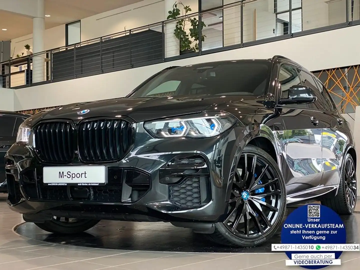 BMW X5 45e M-Sport Laser Sbel M-Sitz Carbon AHK ACC Noir - 1