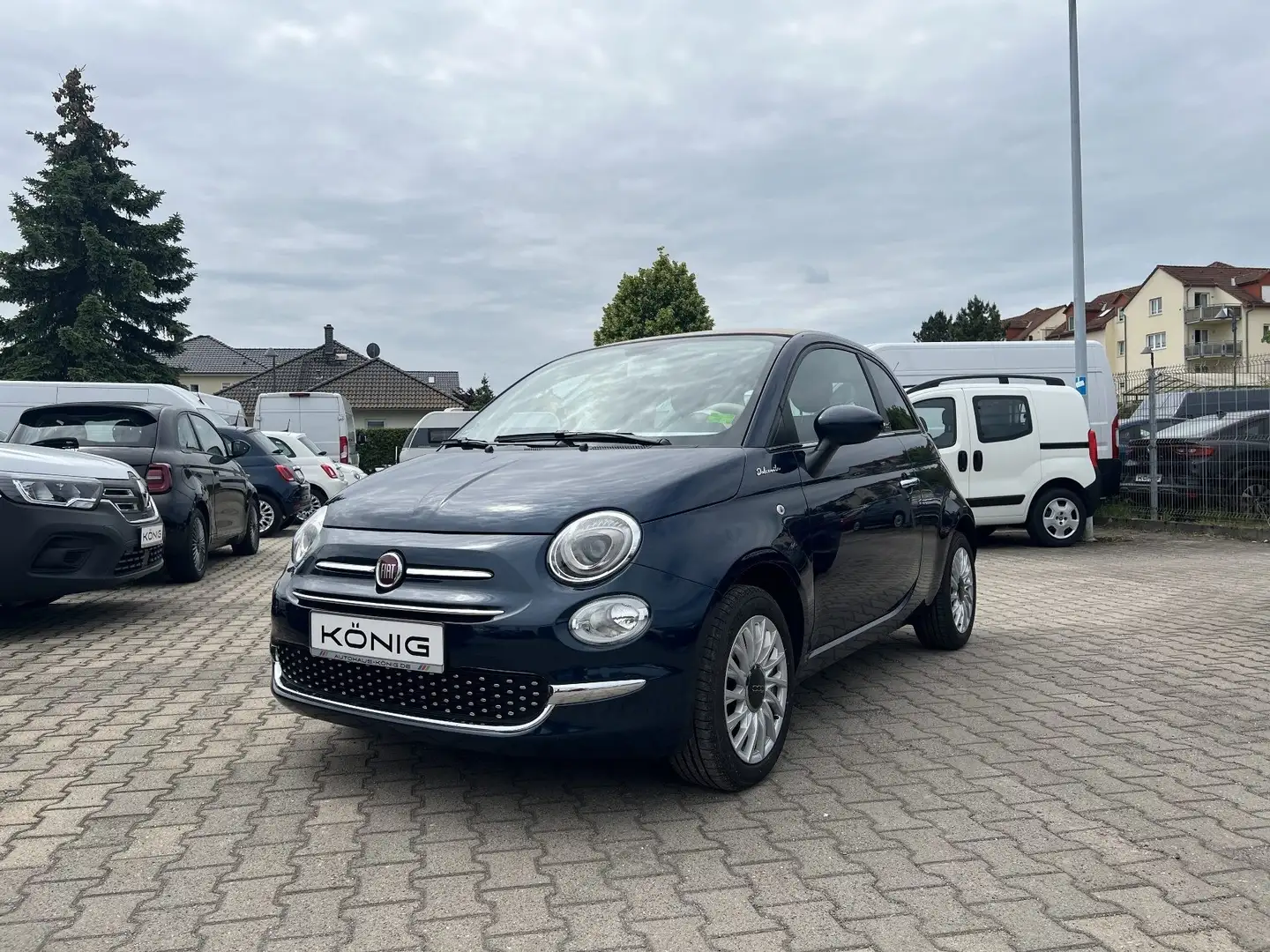 Fiat 500C Cabrio Dolcevita Carplay*Klima*Leichtmetall Blauw - 1