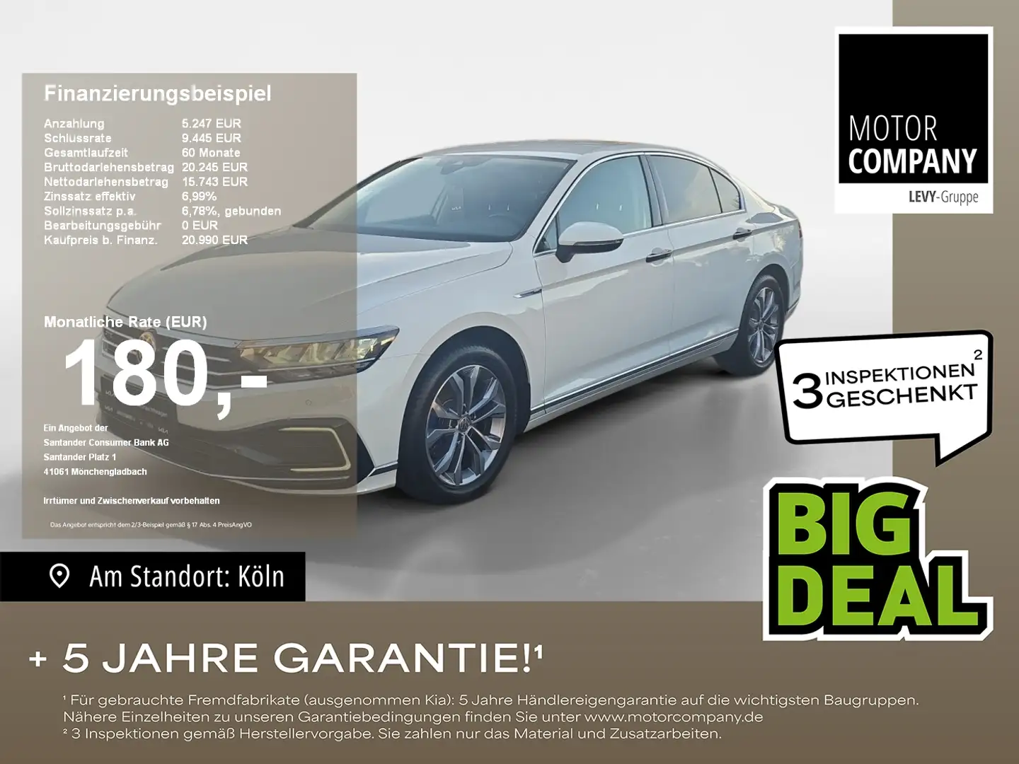 Volkswagen Passat 1.4 TSI GTE 4xSHZ ACC AUT Alcant. Kam. LM Weiß - 1