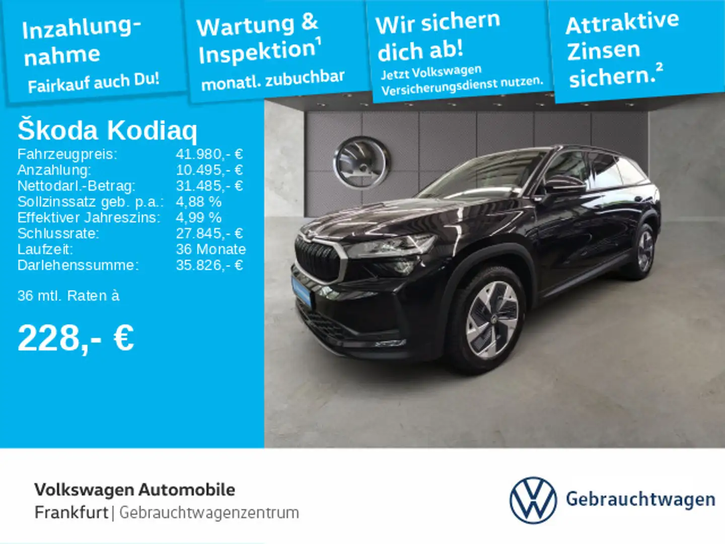 Skoda Kodiaq 2.0 TDI DSG Selection Navi LED FrontAssis Schwarz - 1