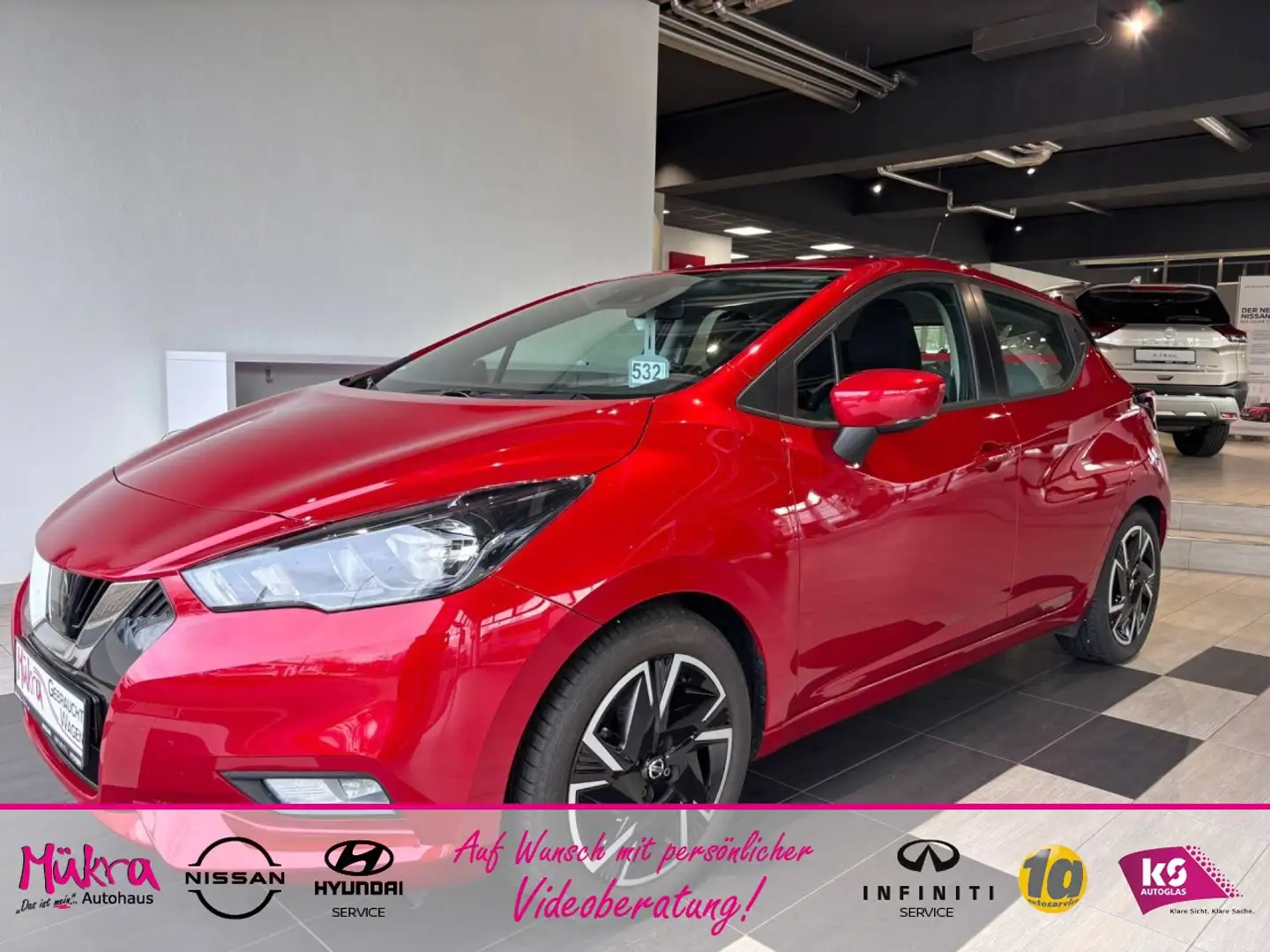 Nissan Micra 1.0 IG-T 5MT 92 PS 8-Fach Einparkhilfe Rouge - 1