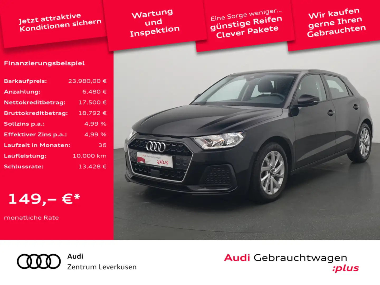 Audi A1 Sportback advanced S-TRON VIRT CARPLAY KAM Schwarz - 1
