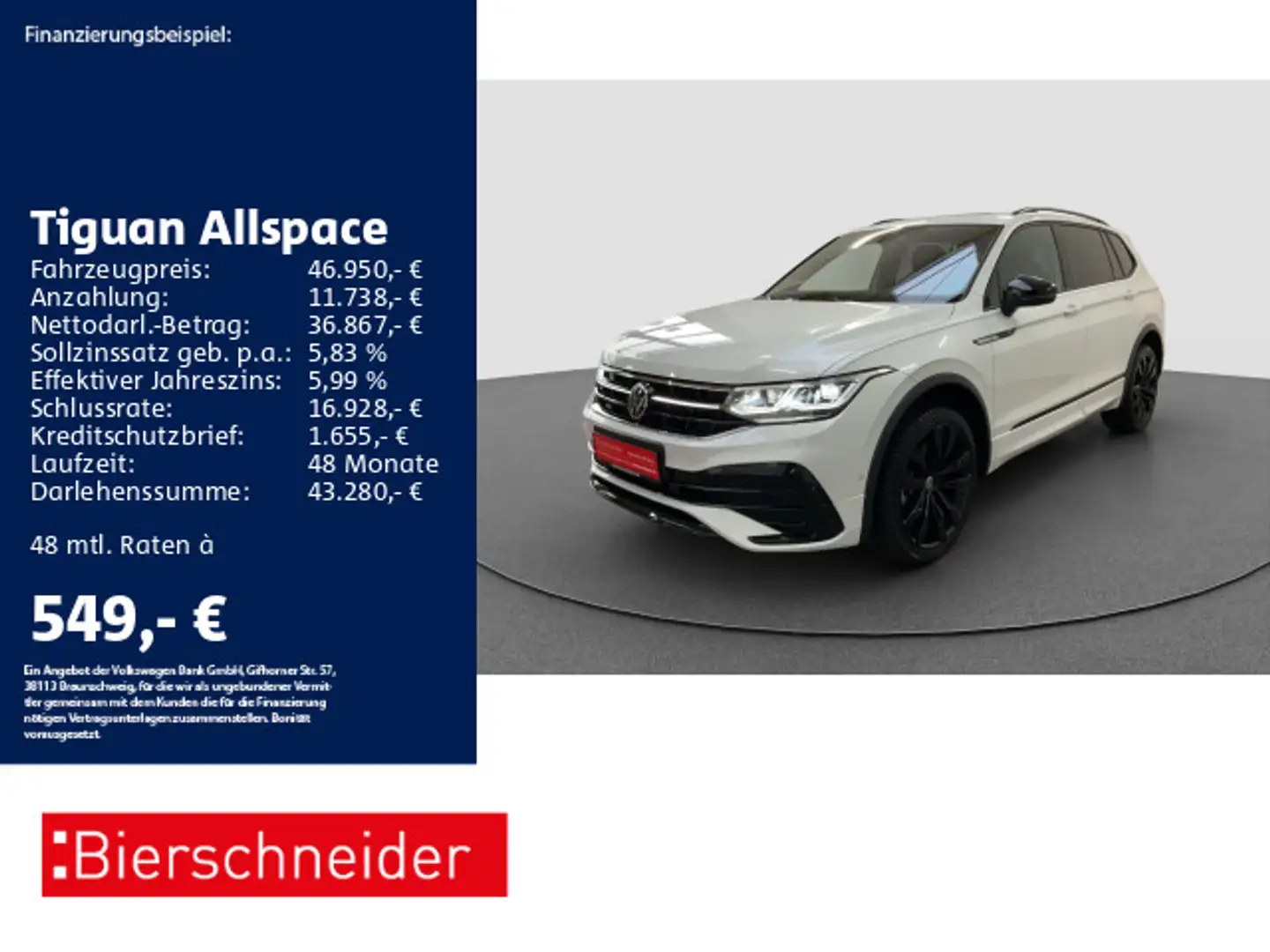 Volkswagen Tiguan Allspace 2.0 TSI DSG 4Mo R-Line Black AHK Alb - 1