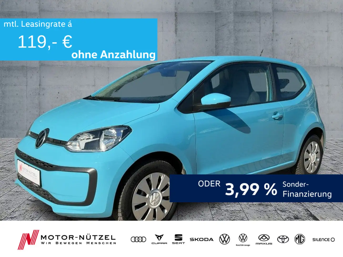 Volkswagen up! move up! 1.0 KLIMA+RADIO+DAB+MAPS&MORE DOCK Blau - 1
