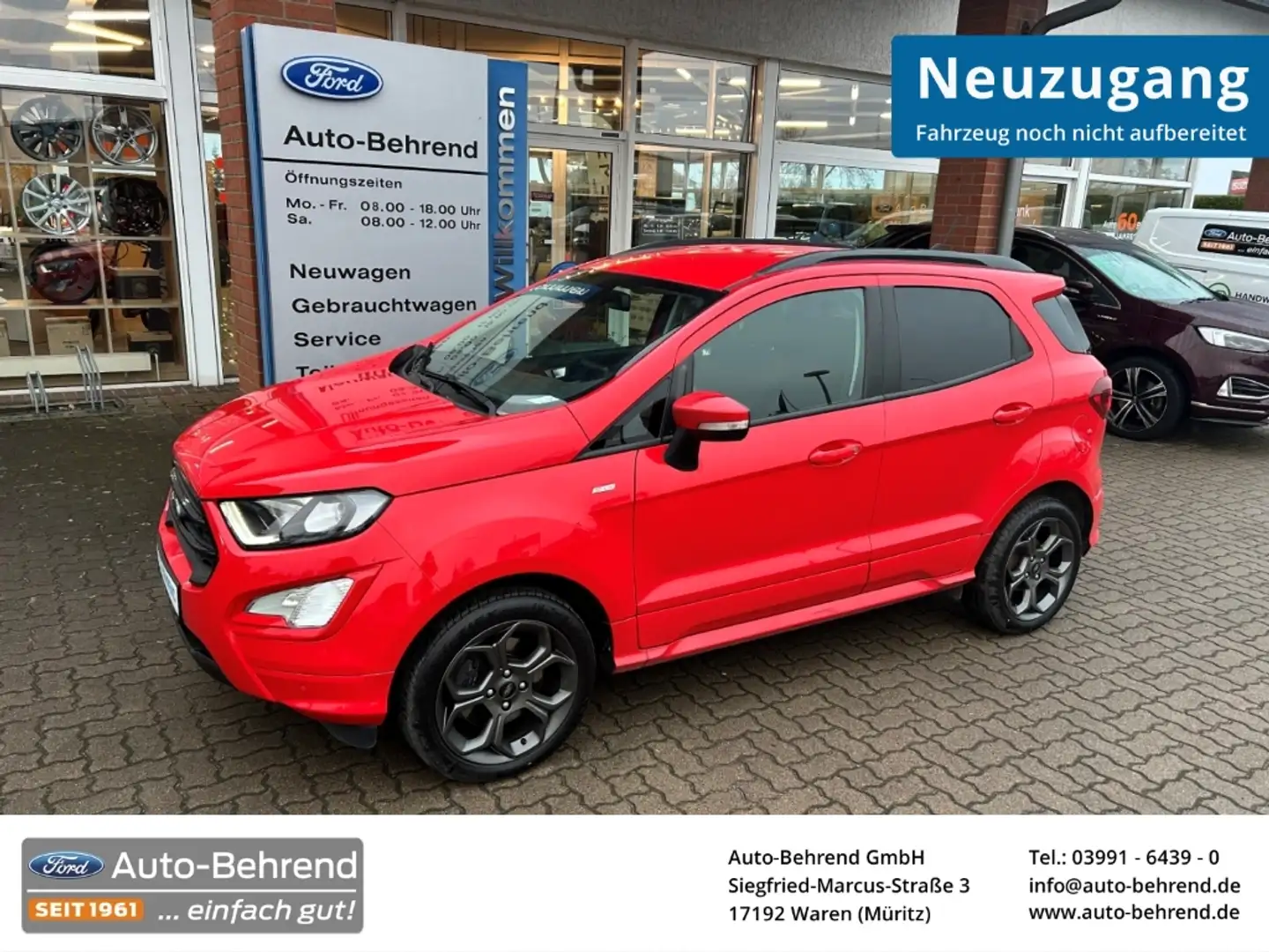 Ford EcoSport ST-Line Winterpaket AHK Navigation Teilleder Rot - 1