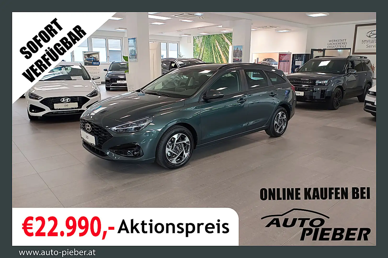 Hyundai i30 Kombi 1,0 TGDI Comfort Line *LED*Navi*Klimaauto... Grün - 1