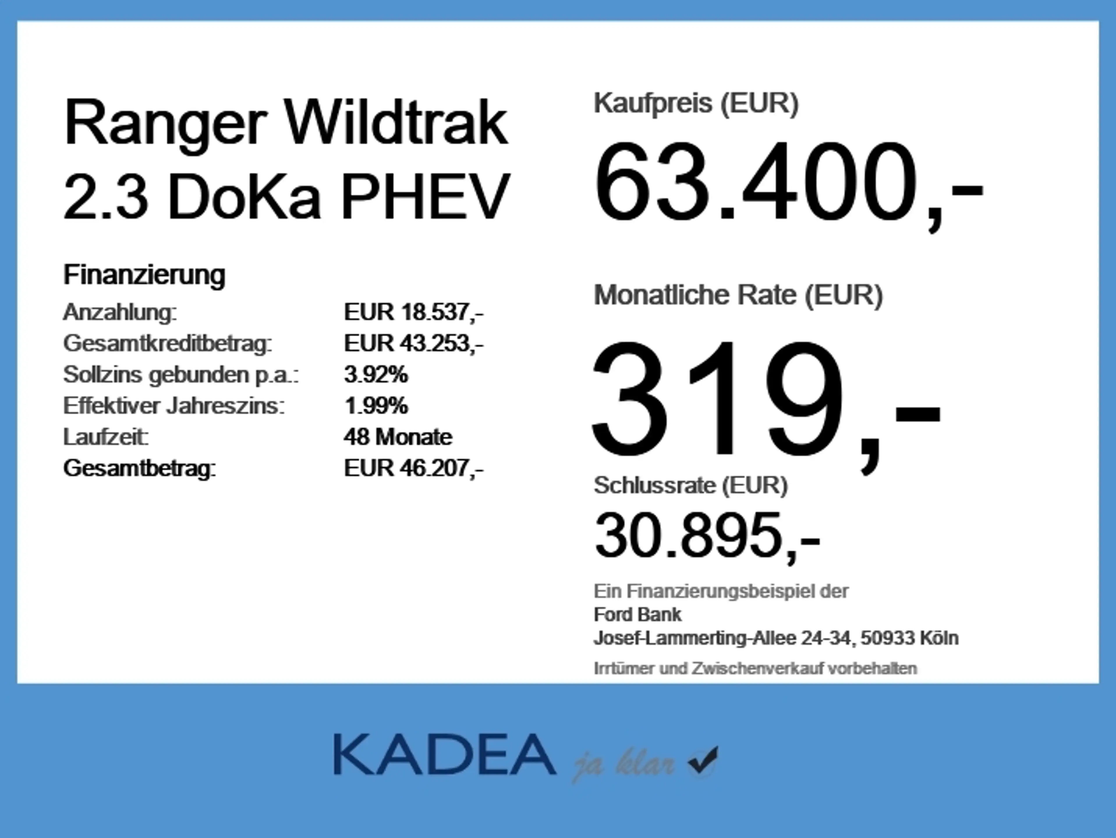Ford Ranger Wildtrak 2.3 DoKa PHEV BLUECRUISE*iACC*360 — photo 6