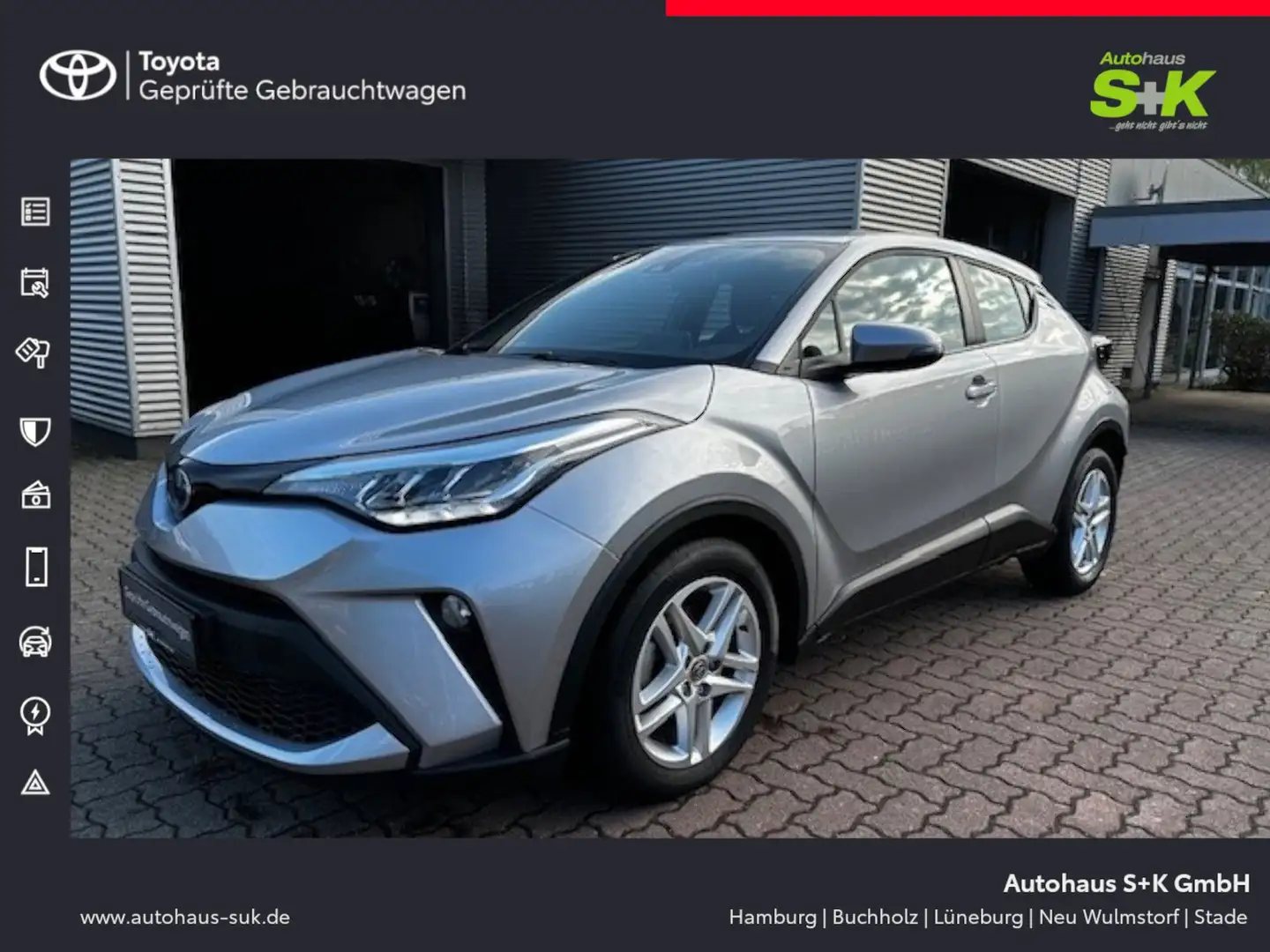 Toyota C-HR 1,8-l-Hybrid+++NAVI+PDC+R-KAMERA+ALLWETTER+ Argent - 1