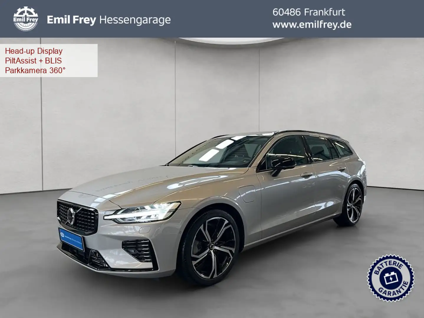 Volvo V60 T8 AWD Recharge Ultimate-Dark Massagesitze 360 Silber - 1