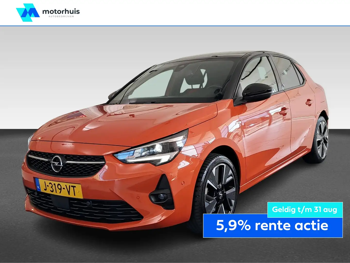 Opel Corsa-e Electric 50kWh 136pk Aut (7,4 kw ) GS Line Panoram Oranje - 1