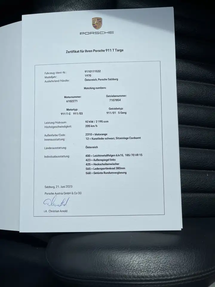 Porsche Targa 911 T mit Vergaser, foto 6