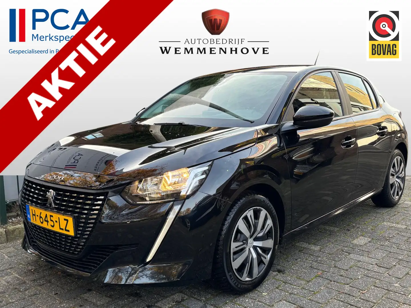 Peugeot 208 1.2 PureTech Active Nw model/Airco/Navigatie/5-Drs Zwart - 1